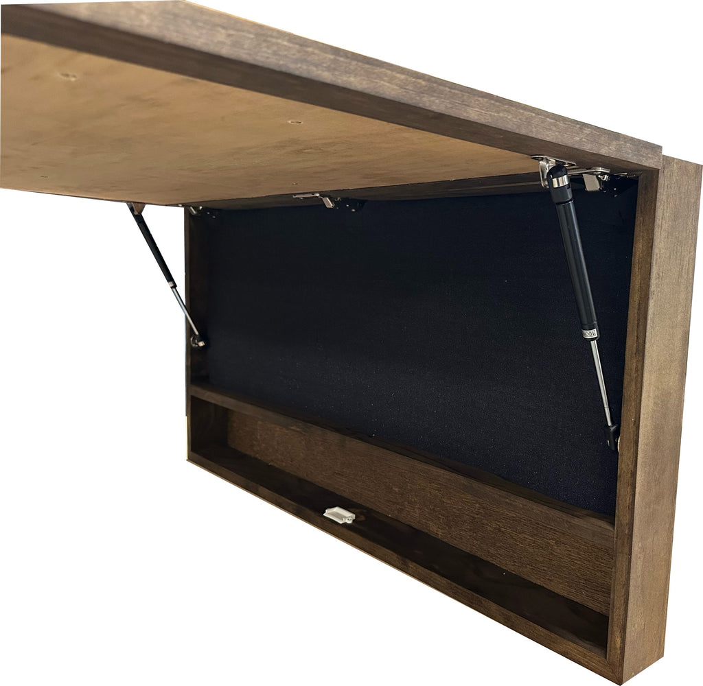 Deer and Elk Gun Concealment Decor - Handcrafted Wooden Gun Cabinets - Gun Shelf Hidden Storage for Rifles, Shotguns, & Handguns - Quick Access Hidden Wall Safe (Extra Large)